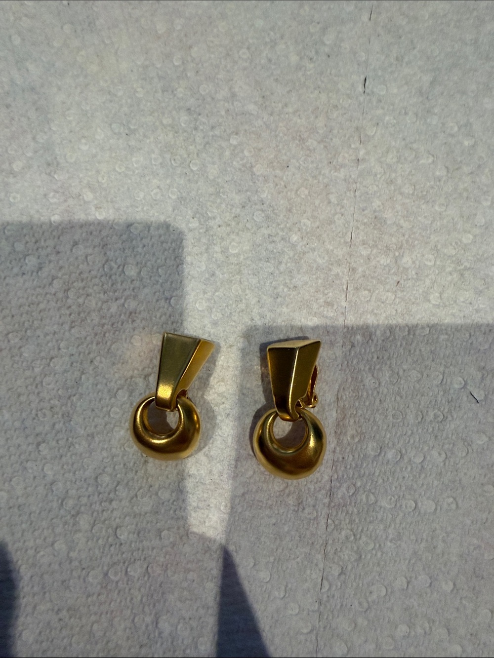 Robert Lee Morris Gold Tone Modern Drop Earrings